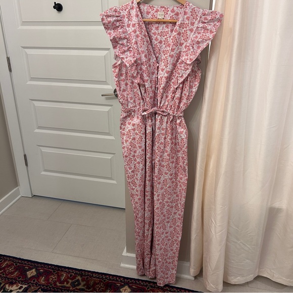 LA VIE REBECCA TAYLOR Pink Wave Paisley Jumpsuit XL - Picture 7 of 14